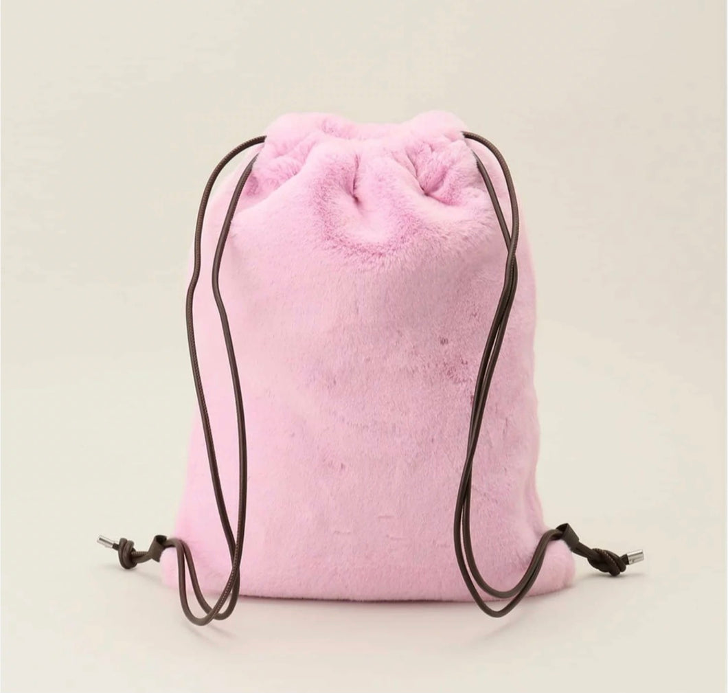 Pink Fur Backpack