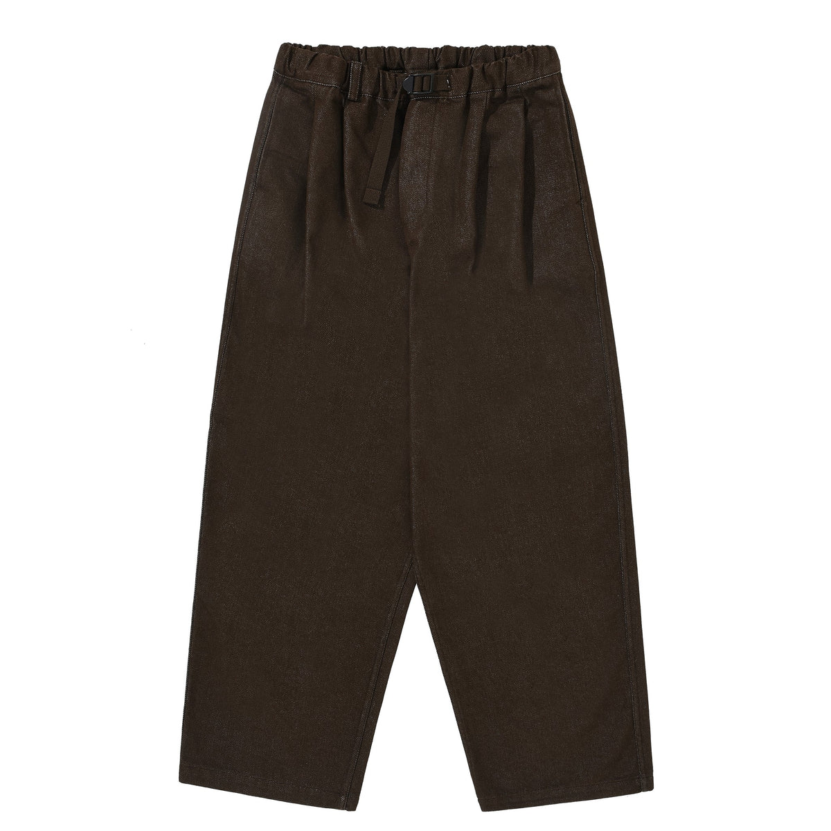 Brown Two Tuck Wide Denim Pants