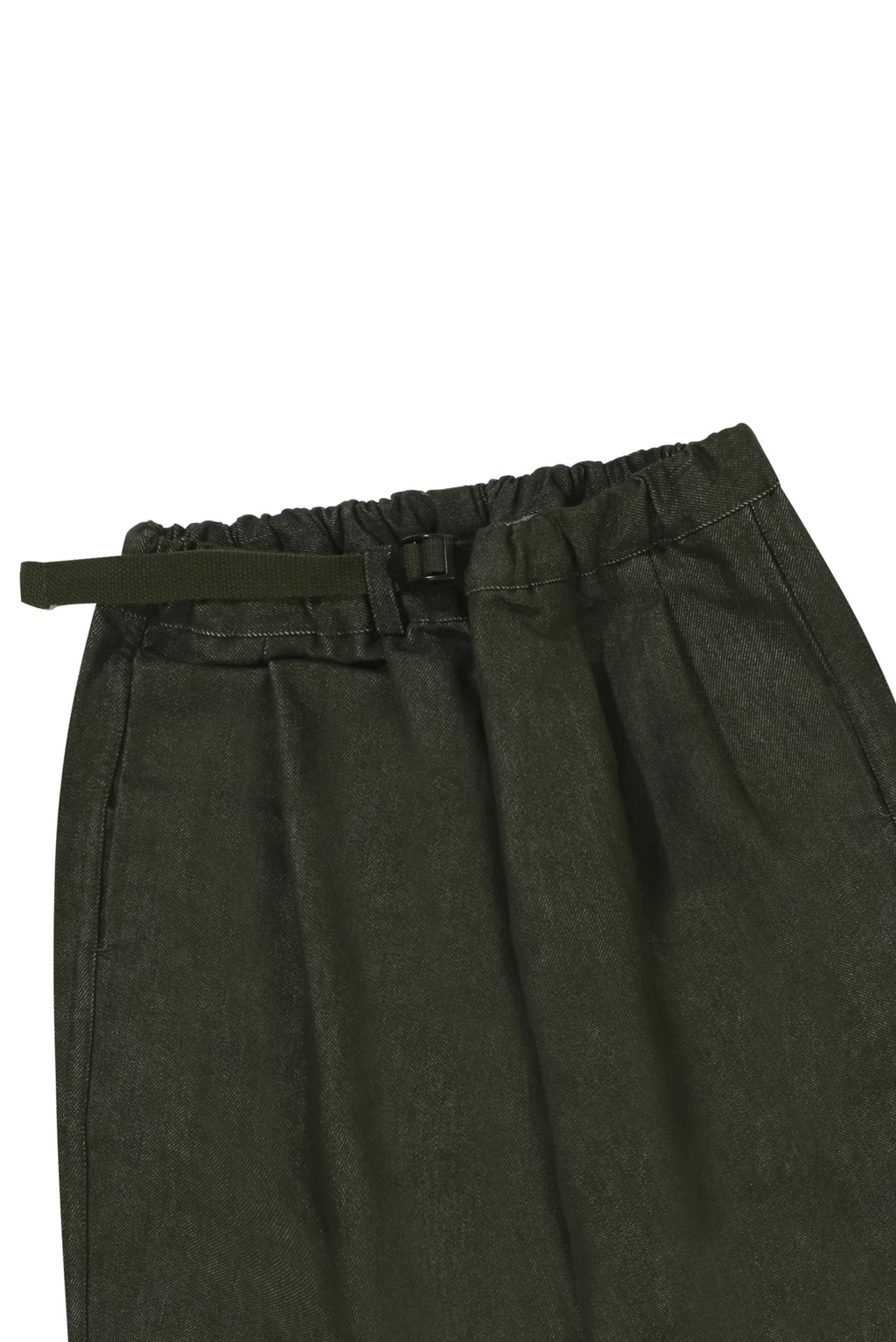 Khaki Two Tuck Wide Denim Pants