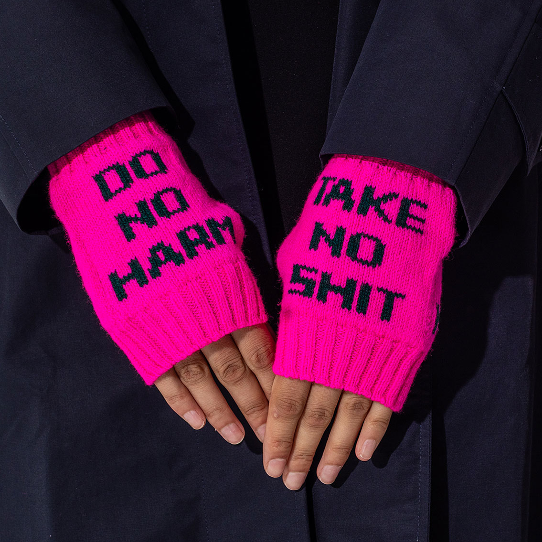 Do No Harm Take No Shit Wrist Warmers