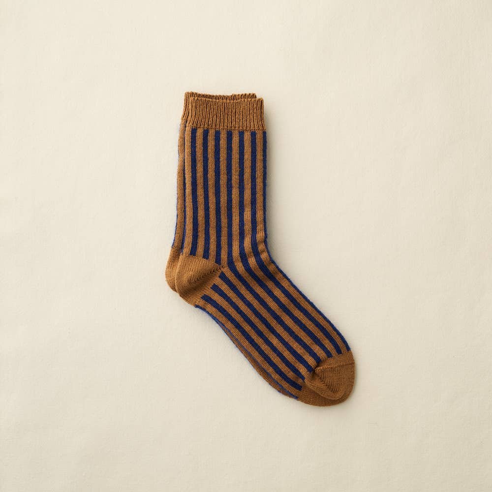 Organic Cotton Mohair Stripes Socks
