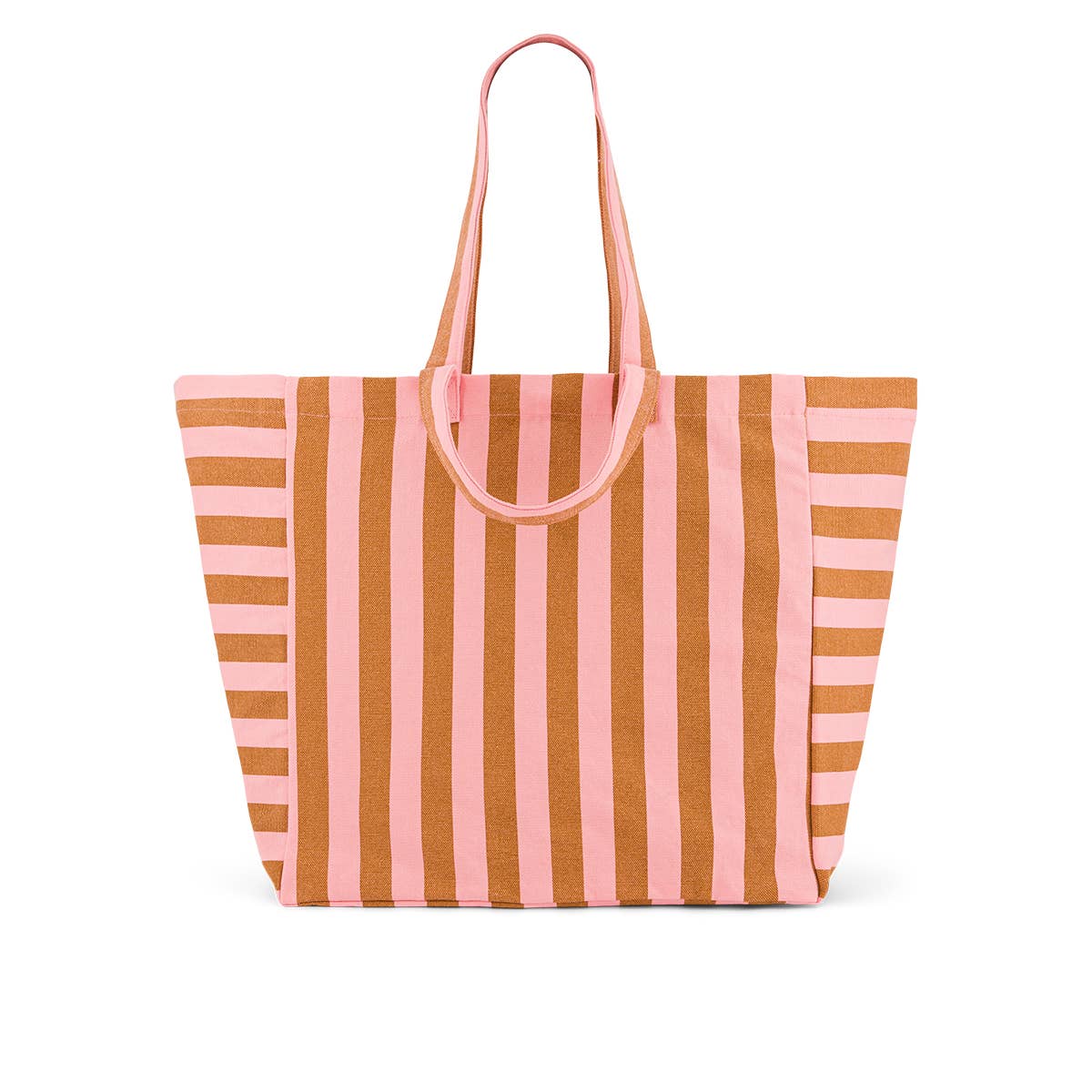 Caramel and Strawberry Stripes Elisa Tote Bag