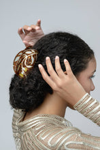 Artemisia Deep Floral Hair Claw in Fall Colors