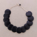 Choker Necklace Beads Wood Black