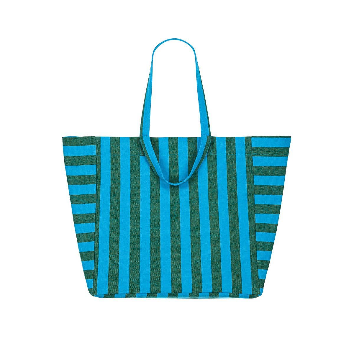 Blue and Green Stripes Elisa Tote Bag