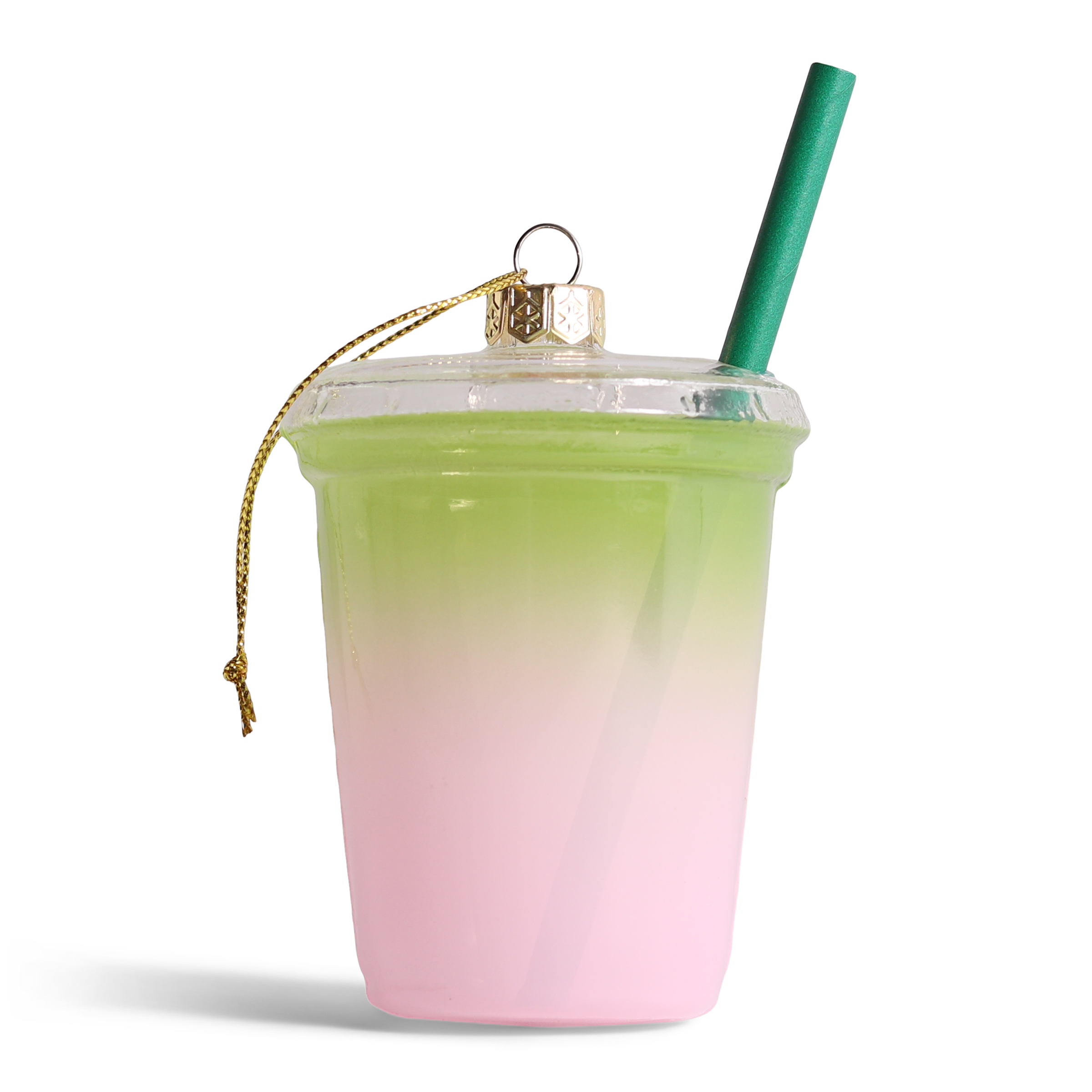 Cherry Matcha Glass Decoration, 12cm