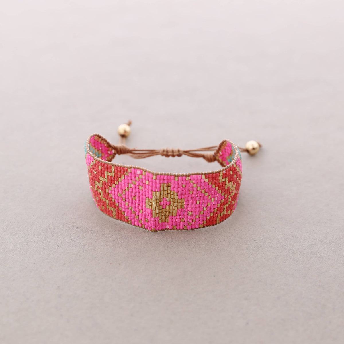 Macrame Beads Bracelet Fuchsia
