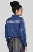 Indigo Embroidered Shirt