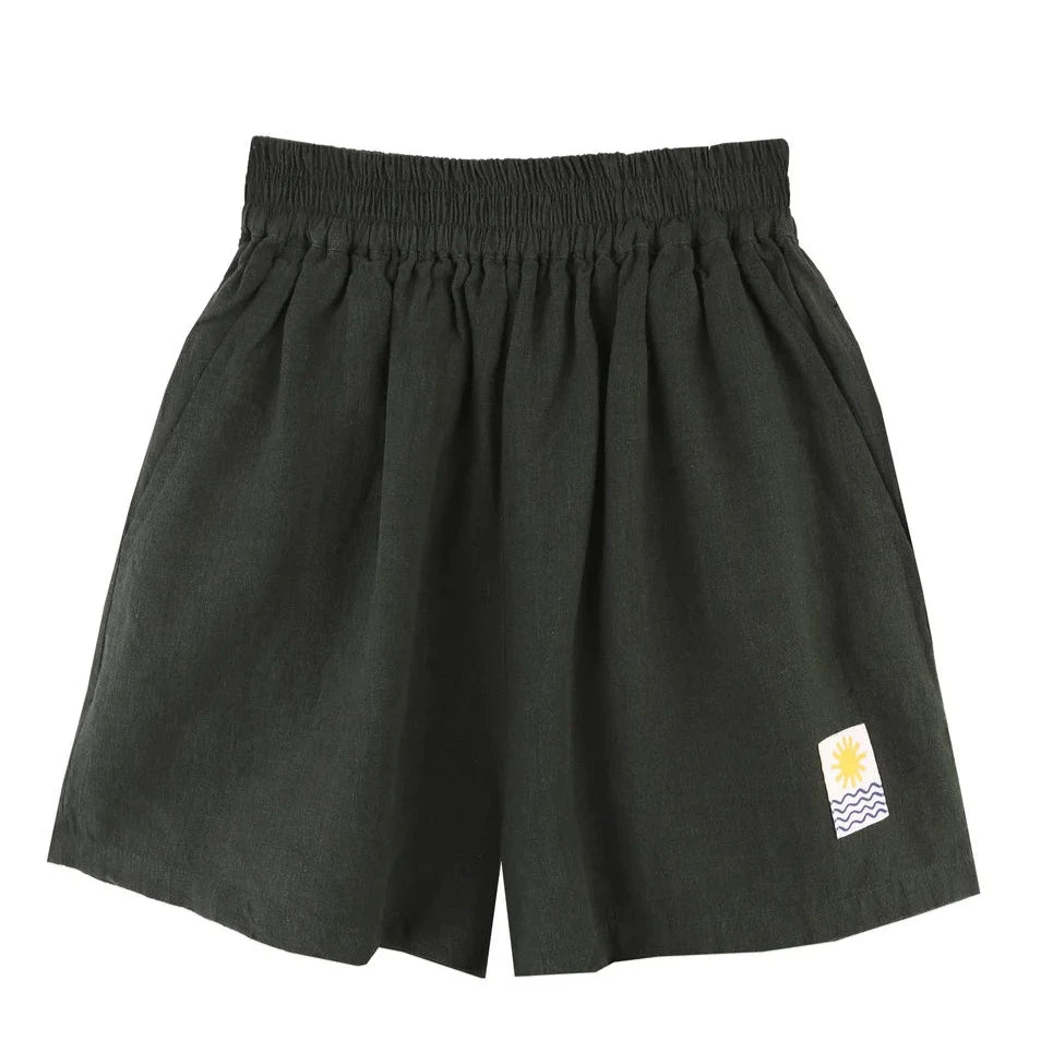 Linen Shorts Green