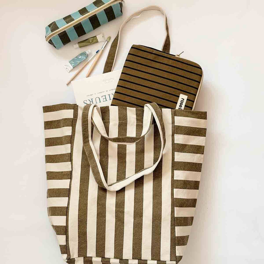 Olive Elizabeth Stripes Tote Bag