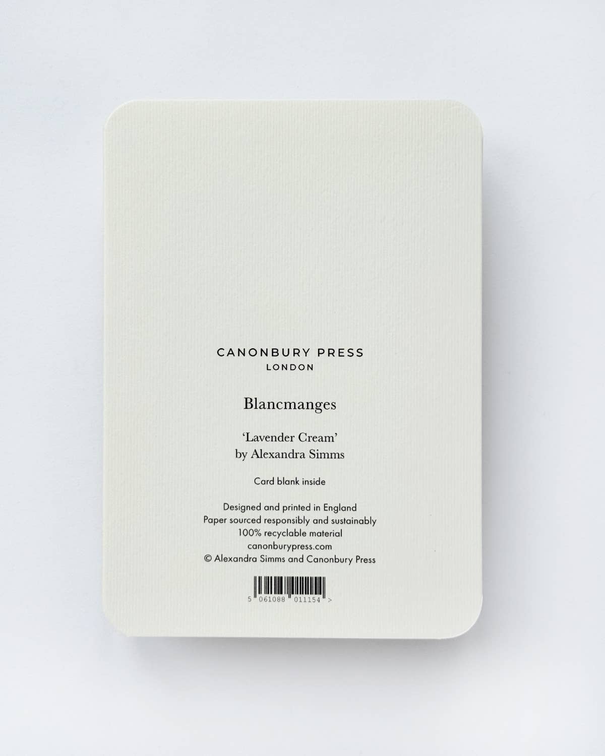 Lavender Cream Blancmange Greeting Card
