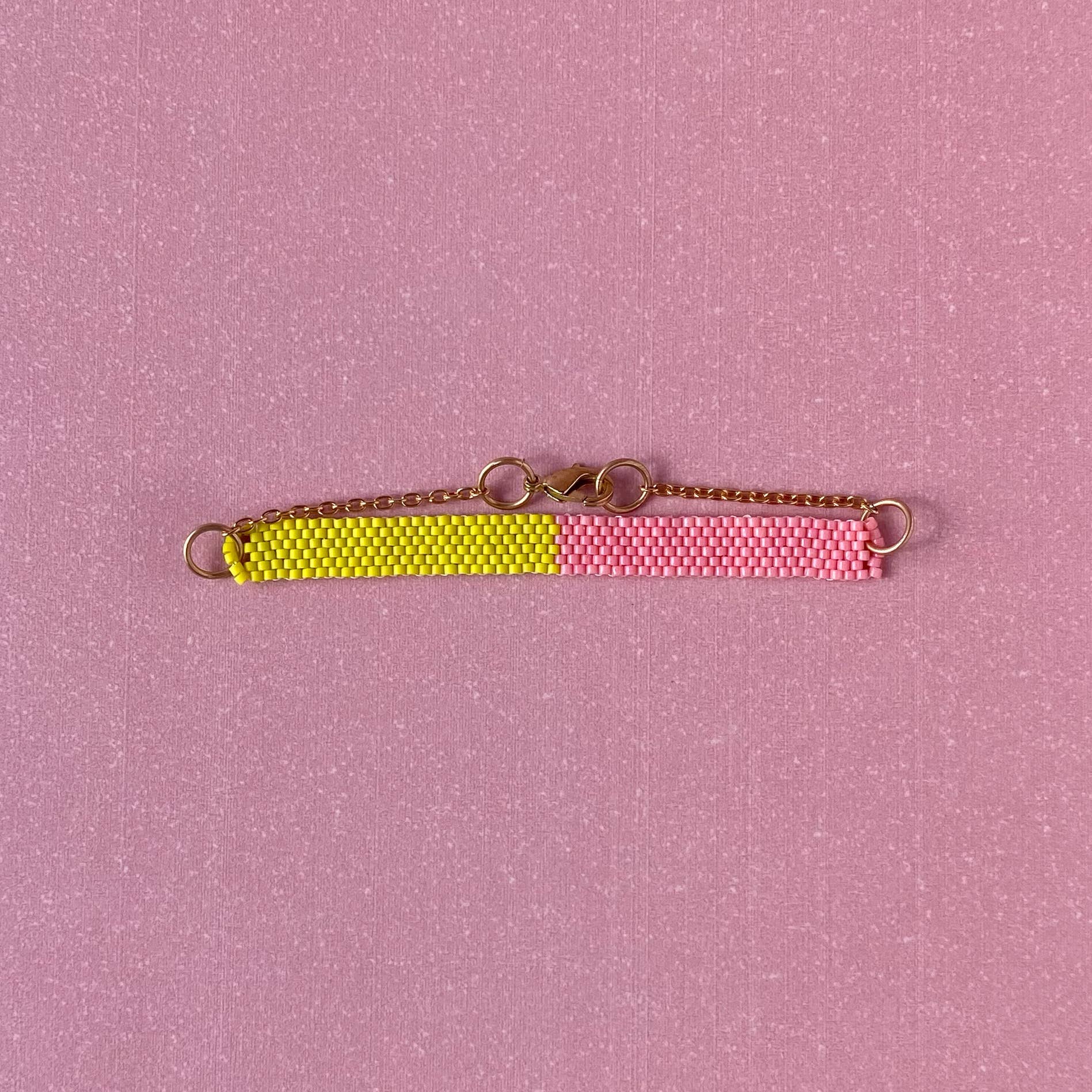 Colour Block Bracelet: Lime and Lychee
