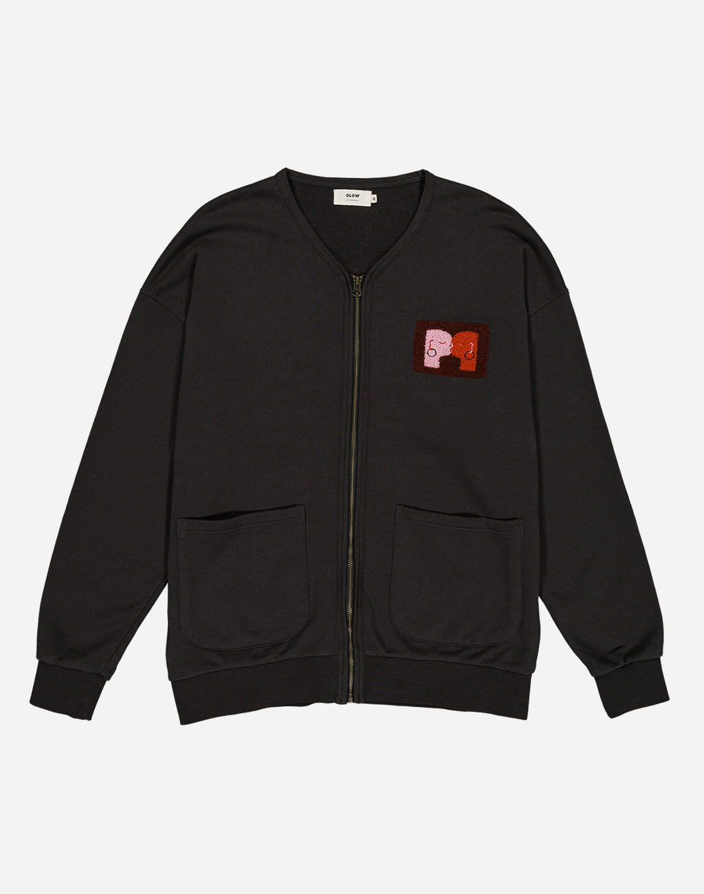 Noir Kigo Kiss Zip Up Sweater
