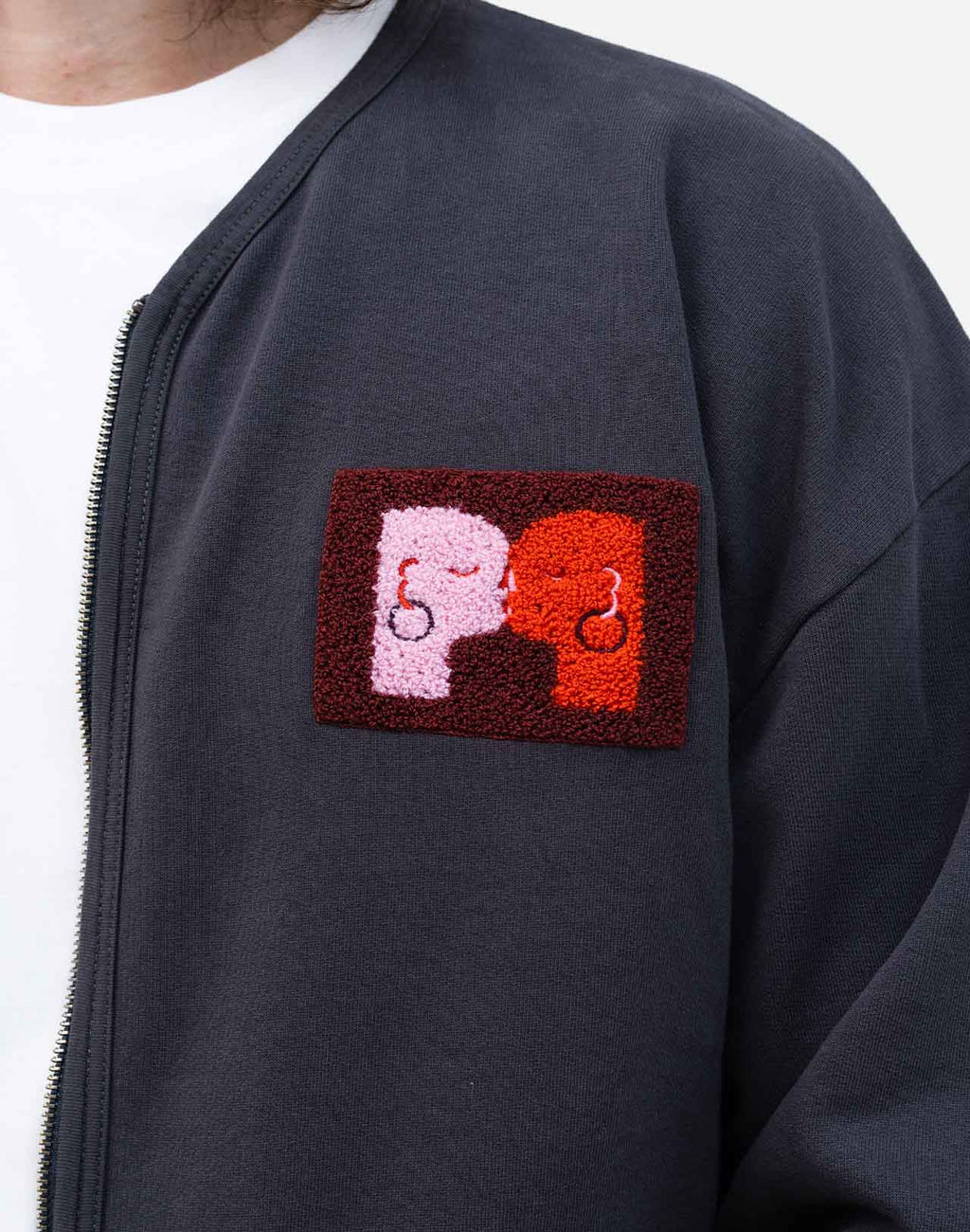 Noir Kigo Kiss Zip Up Sweater