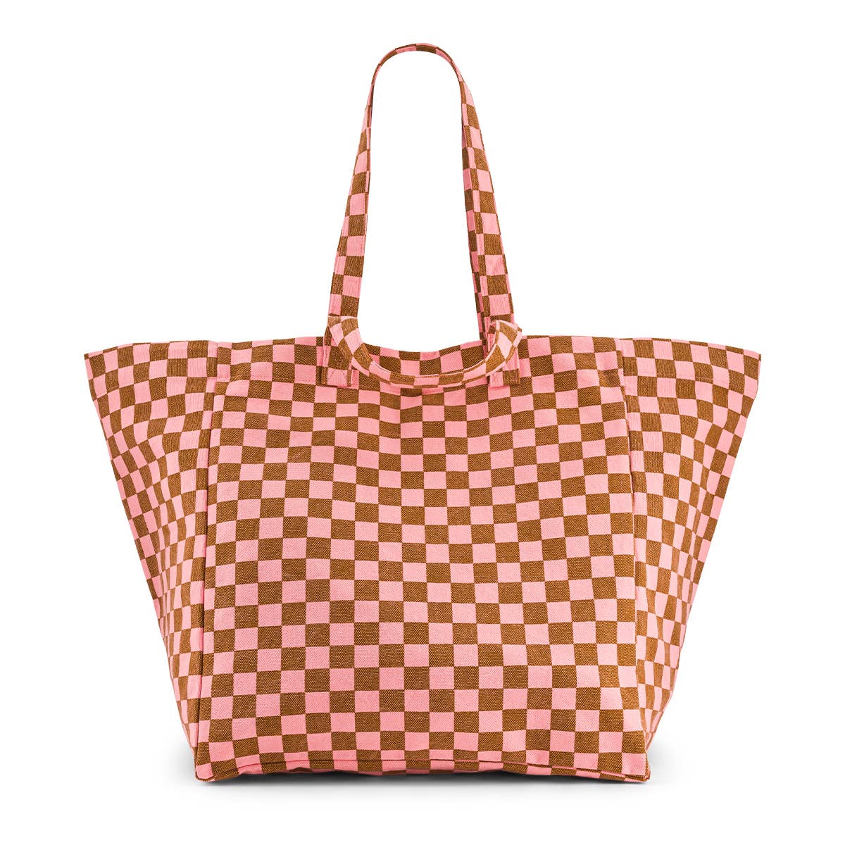 Caramel and Strawberry Checkerboard Elisa Tote Bag