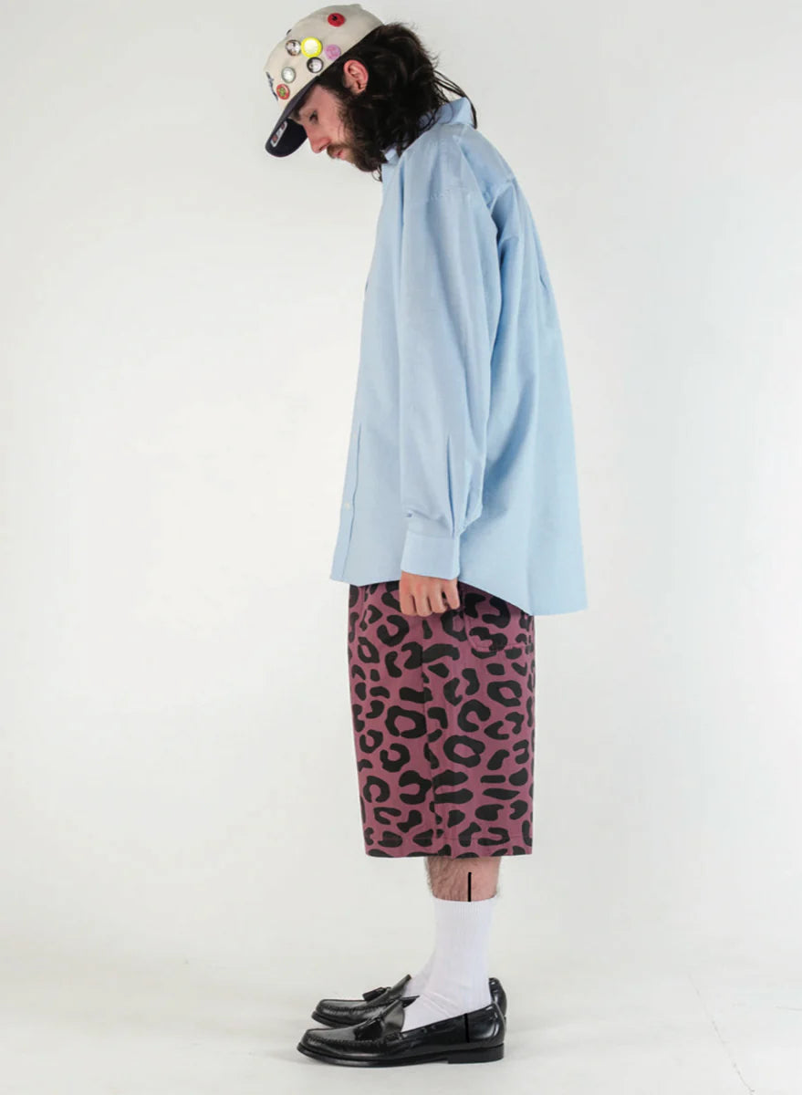 Coffey Leopard City Shorts Wine