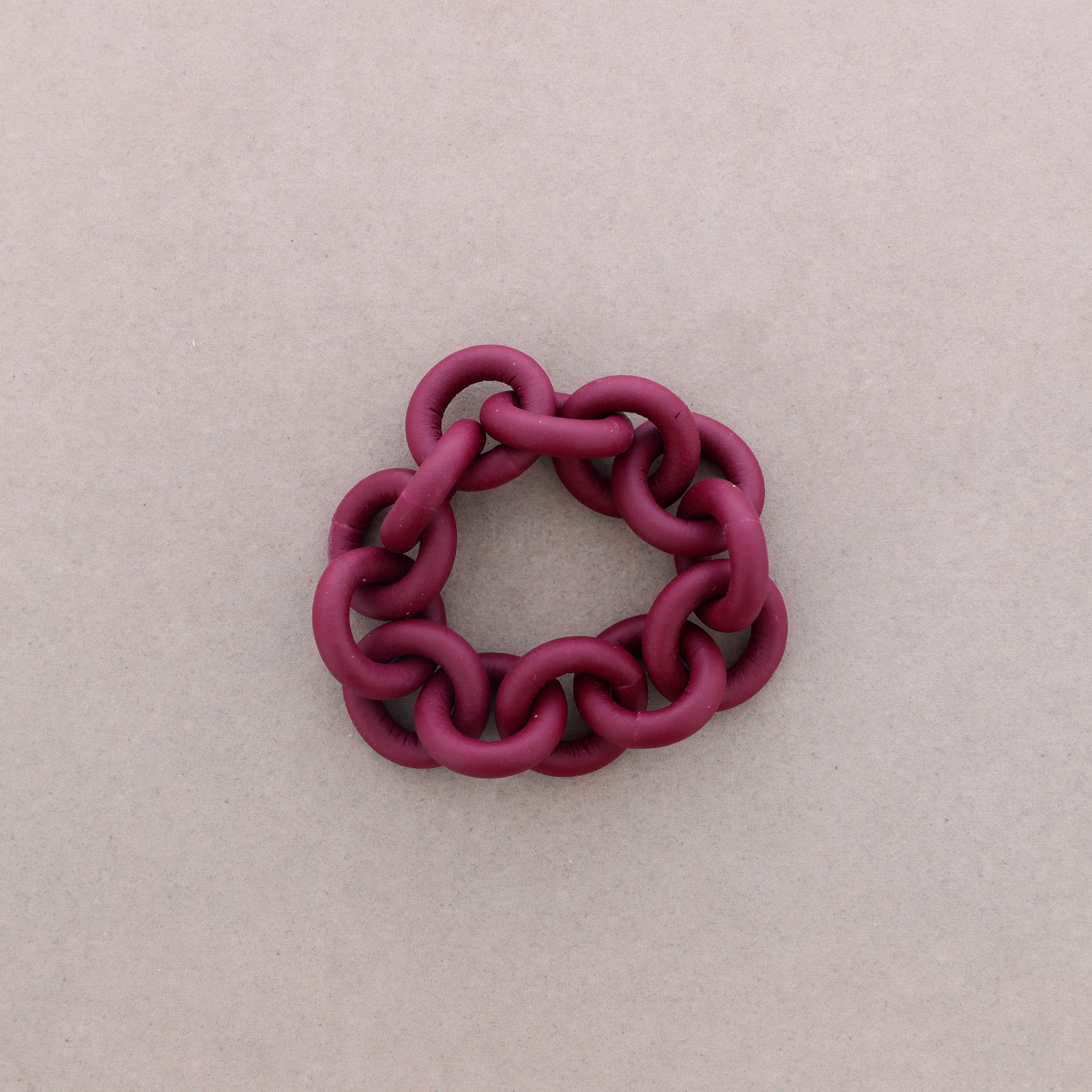 Bordeaux Rubber Link Bracelet