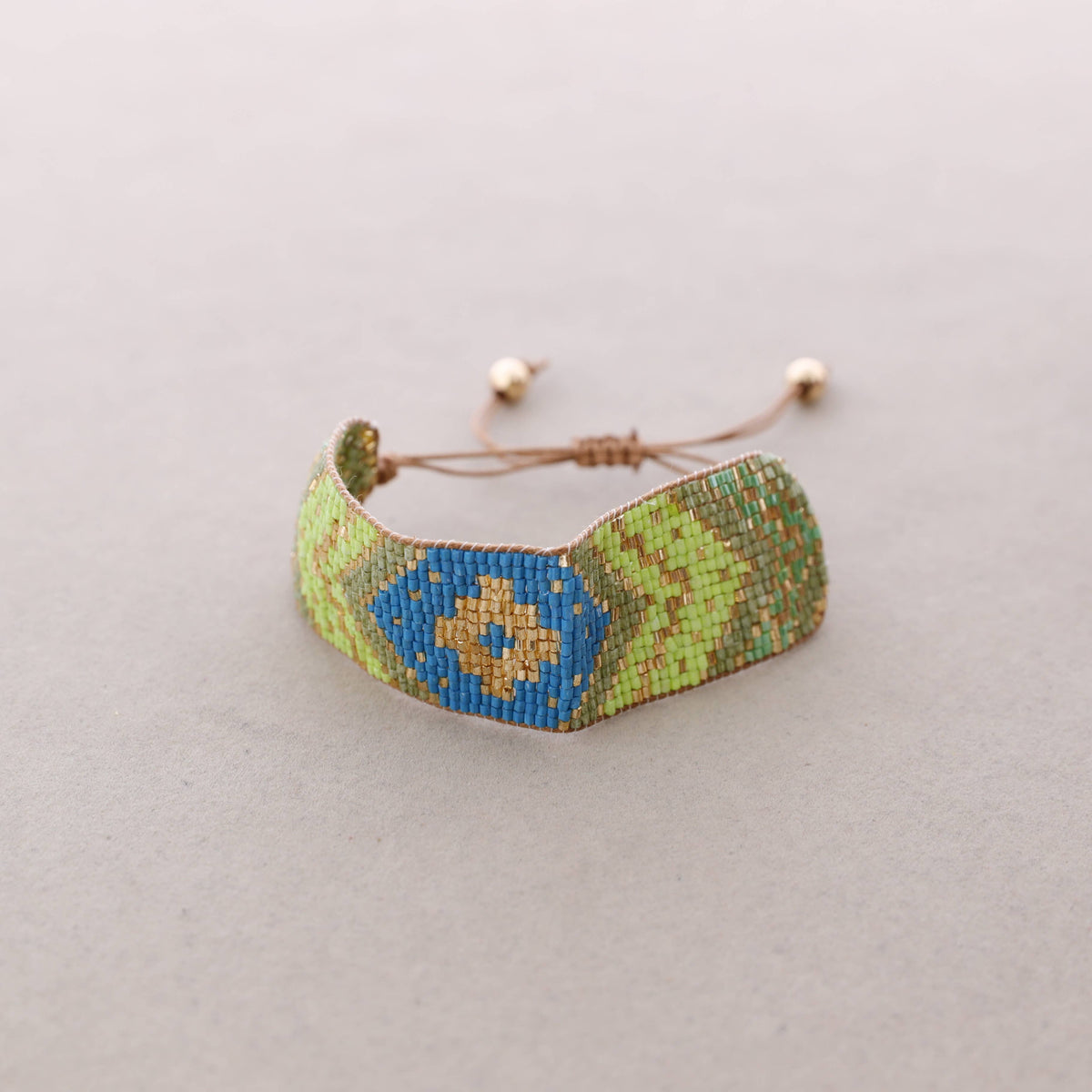 Macrame Beads Bracelet Green