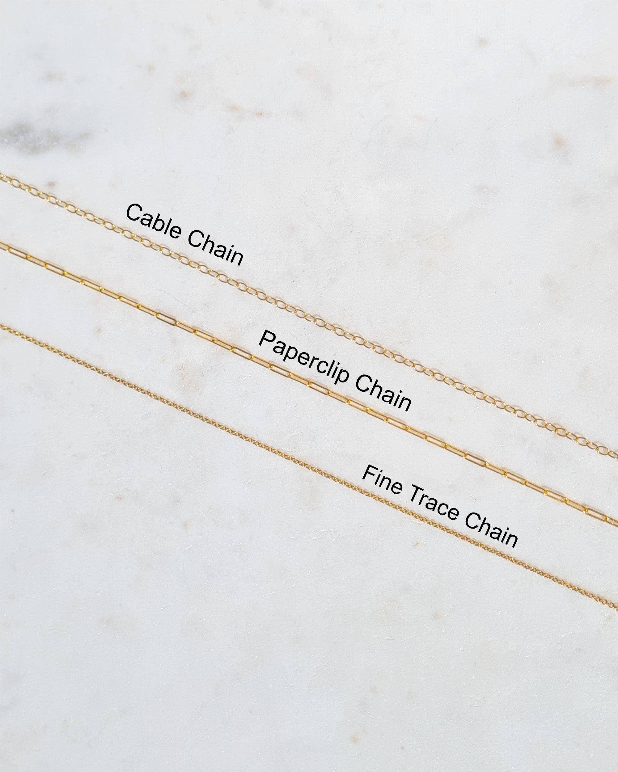White Porcelain OK Bye Pendant Necklace with Fine Chase Chain