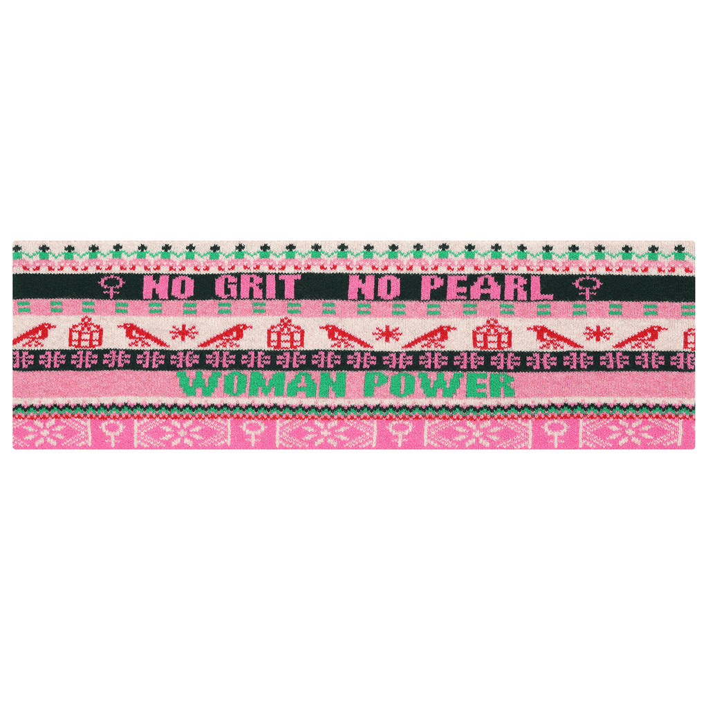 Feminist Fairisle Loop Scarf - Pre Order for 6 Nov 25