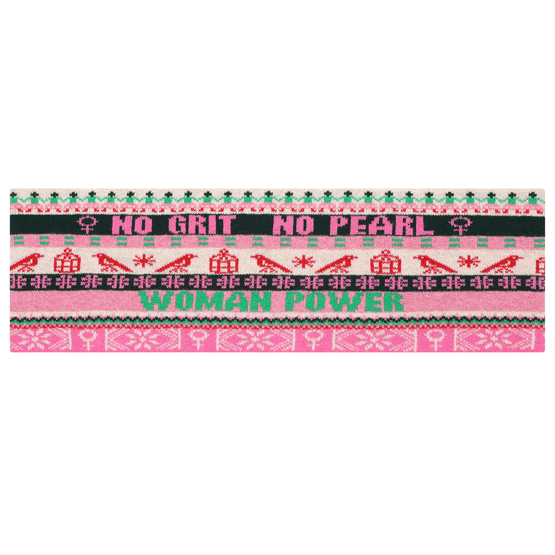 Feminist Fairisle Loop Scarf - Pre Order for 6 Nov 25