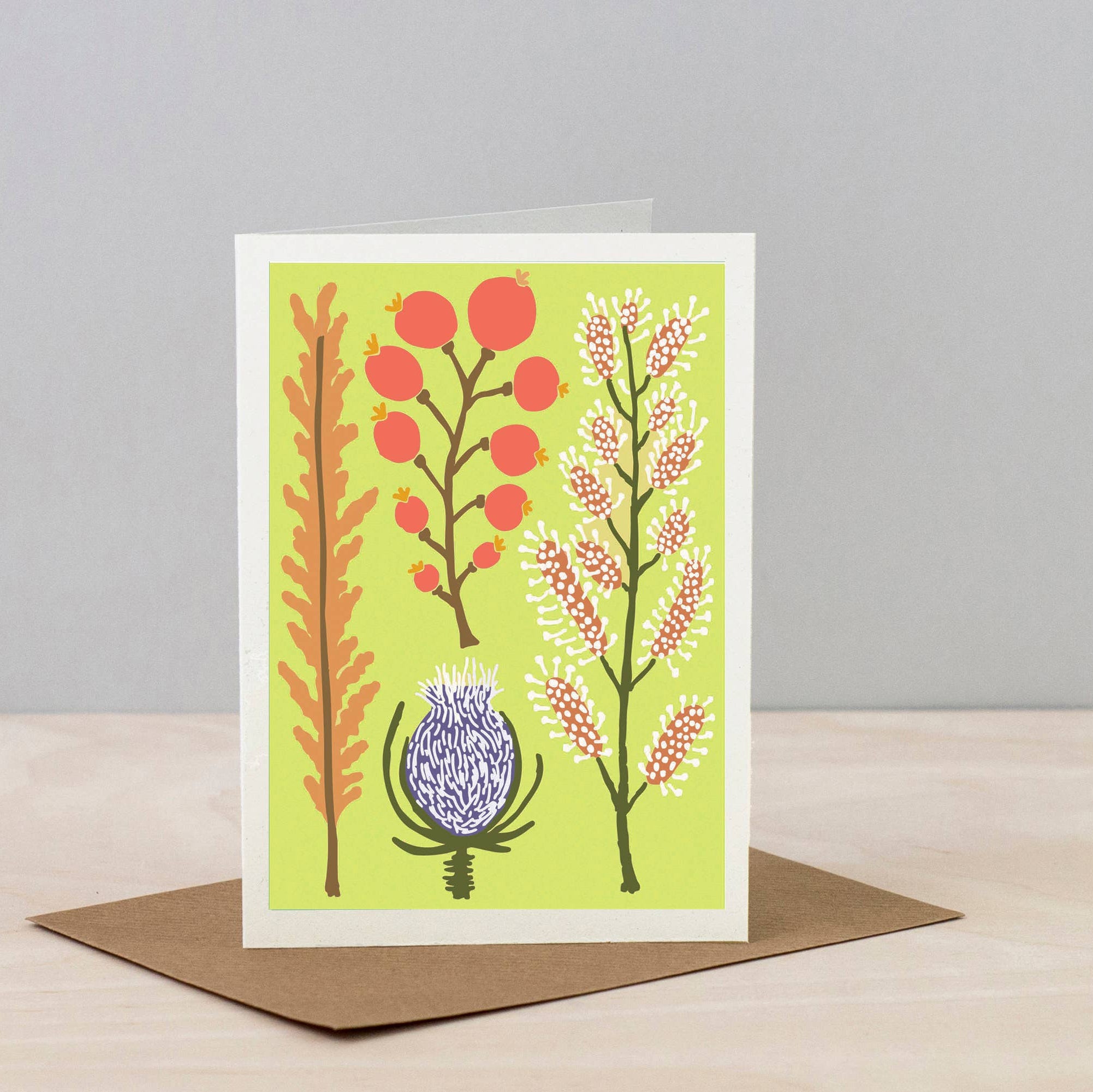 Yellow All Occasions Dried Flower Card