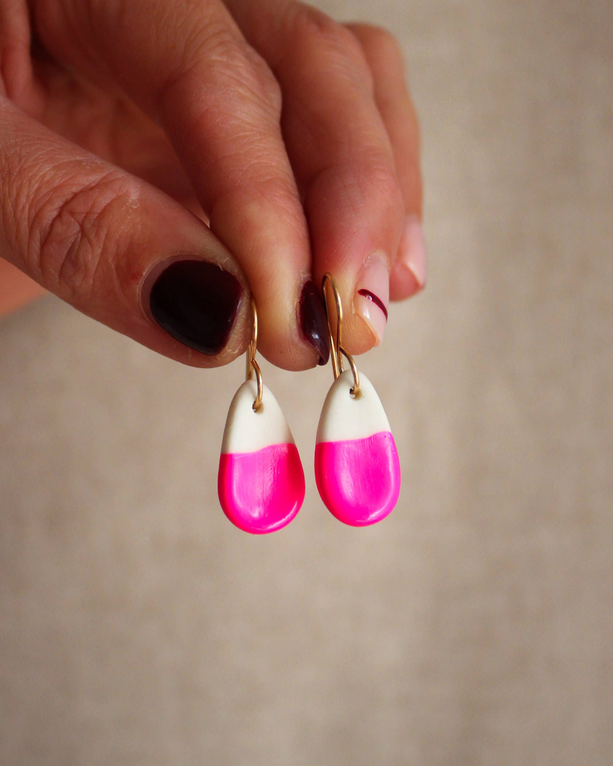 Peekay Neon & White Porcelain Earrings