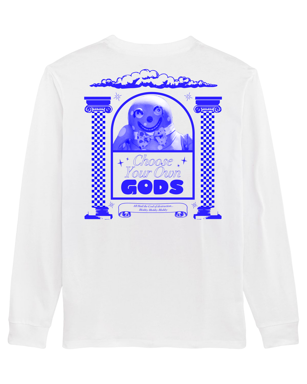 Blobby Front Print White Longsleeve