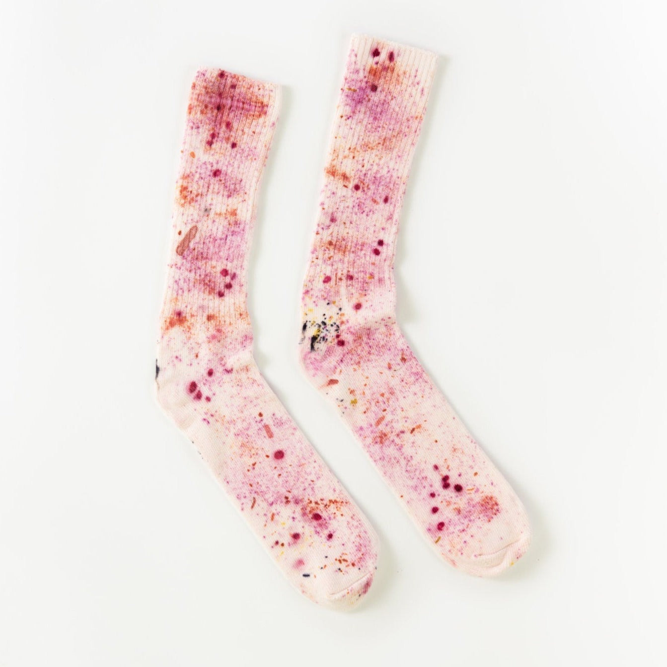 Pink Abstract Bundled Dyed Bamboo Socks