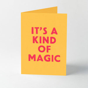 It's A Kinda Magic Card- Hot foil stamped song title greeting cards