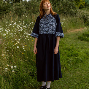 Stripe Bloom Lammas Dress