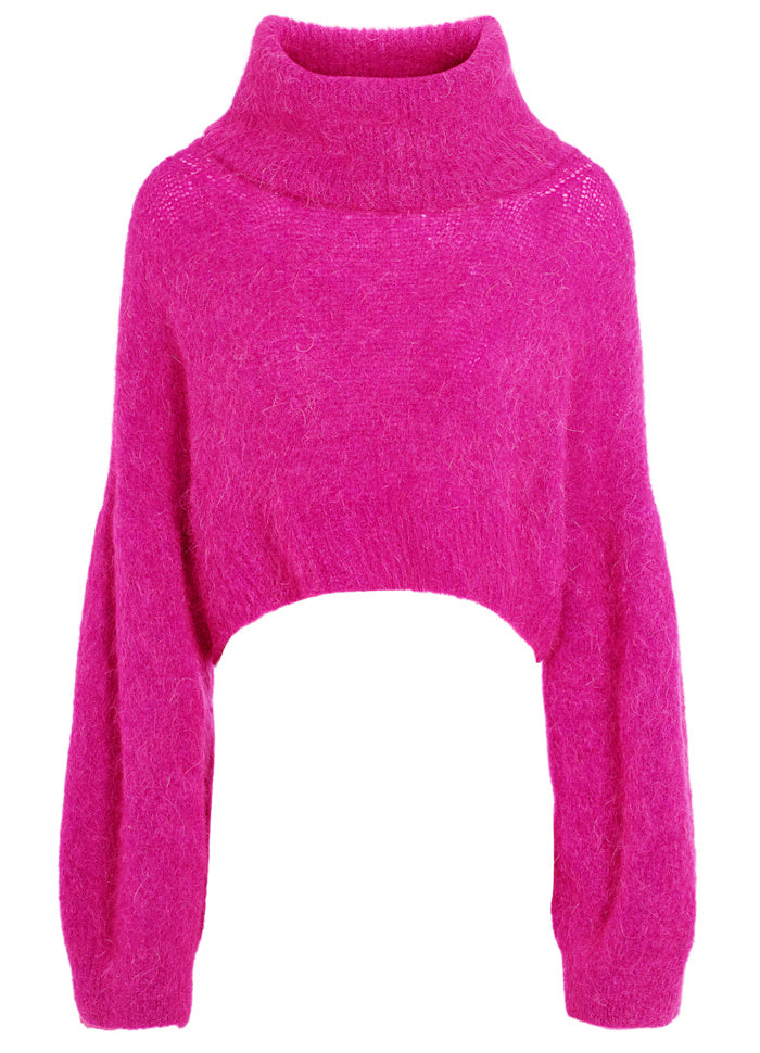 Neon Pink Alpaca Rollneck