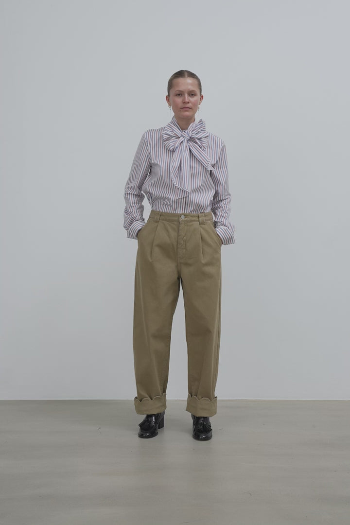 Sand Scallop Edge Cotton Pants