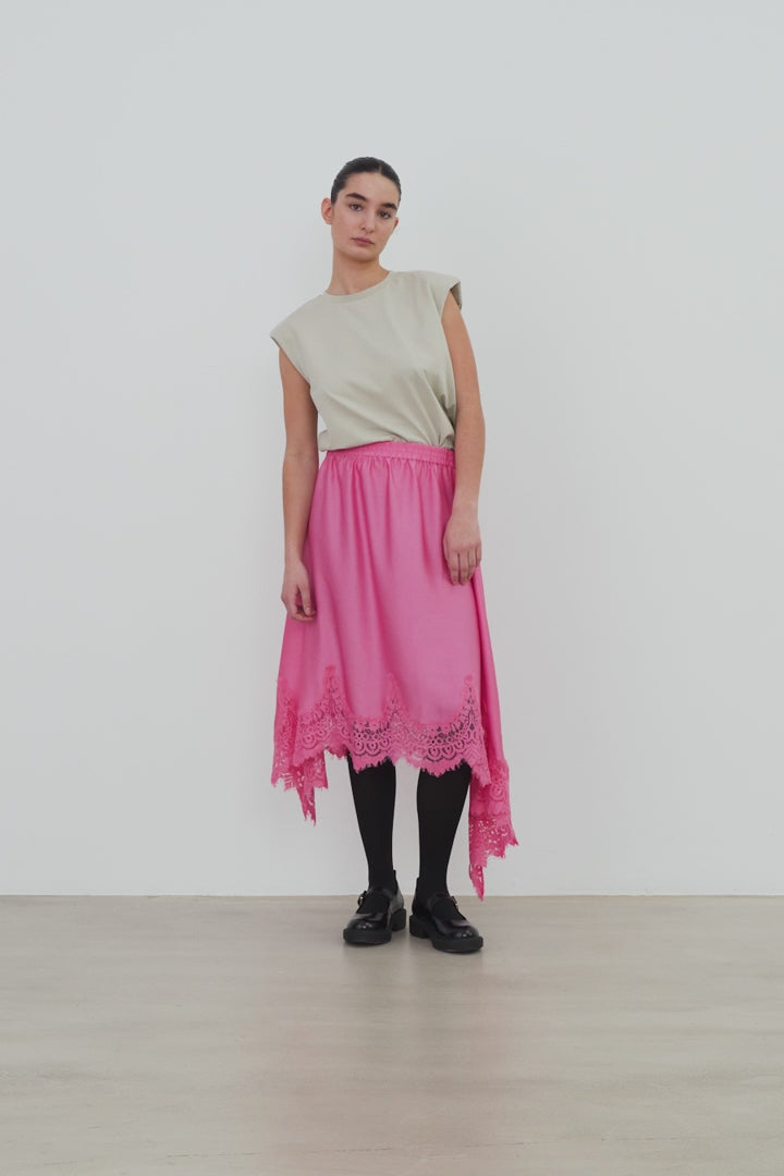 Amazing Pink Lace Skirt