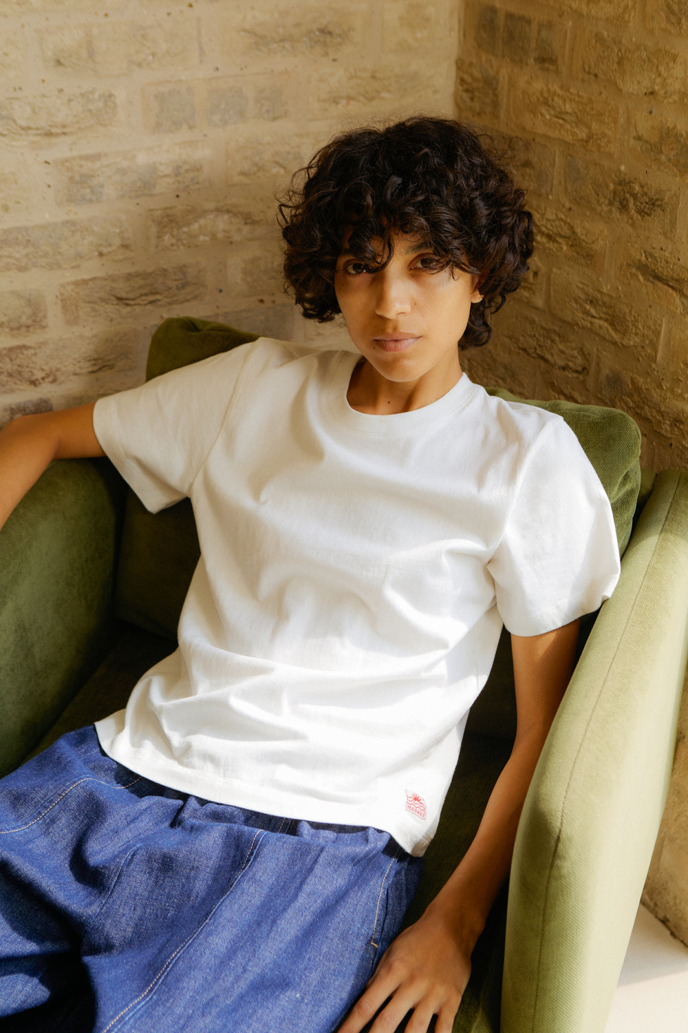 Cream Basic Tee