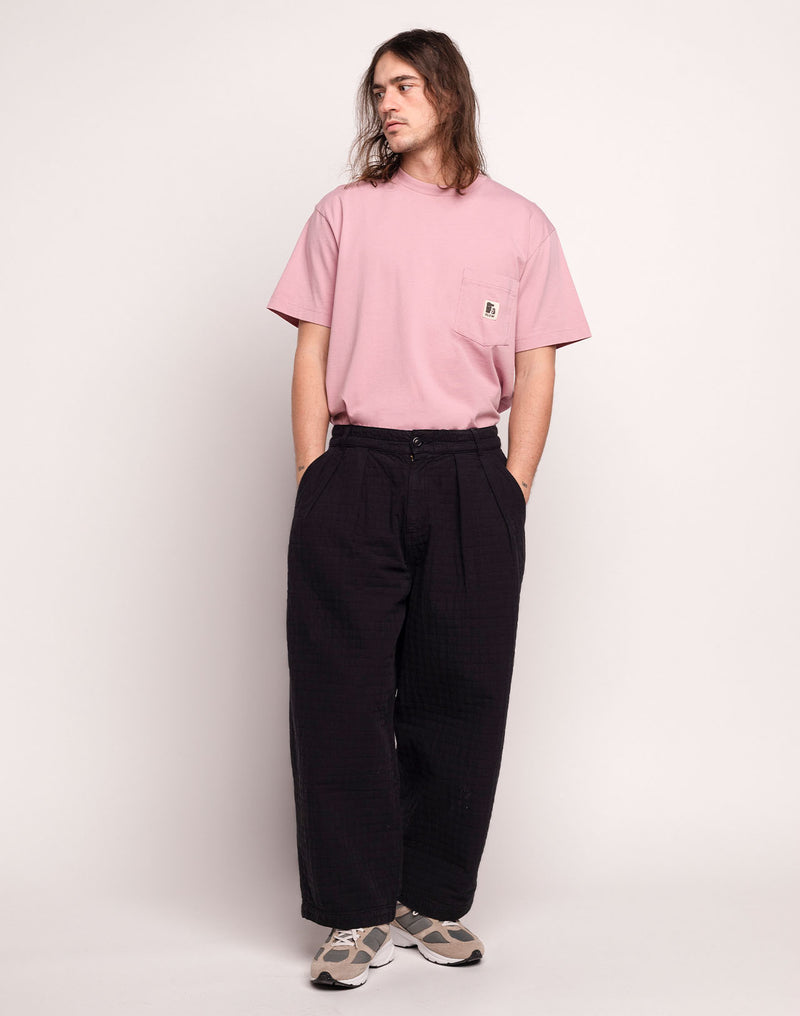 Black Cargeot Textured Cotton Pants - restock coming soon