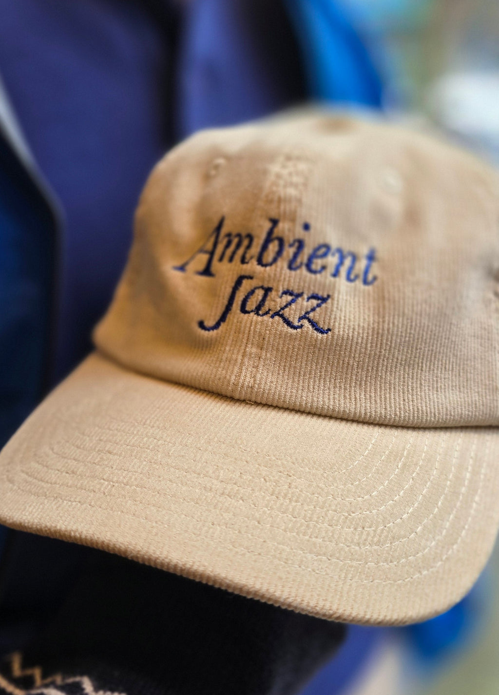 Ambient Jazz Embroidered Cord Cap