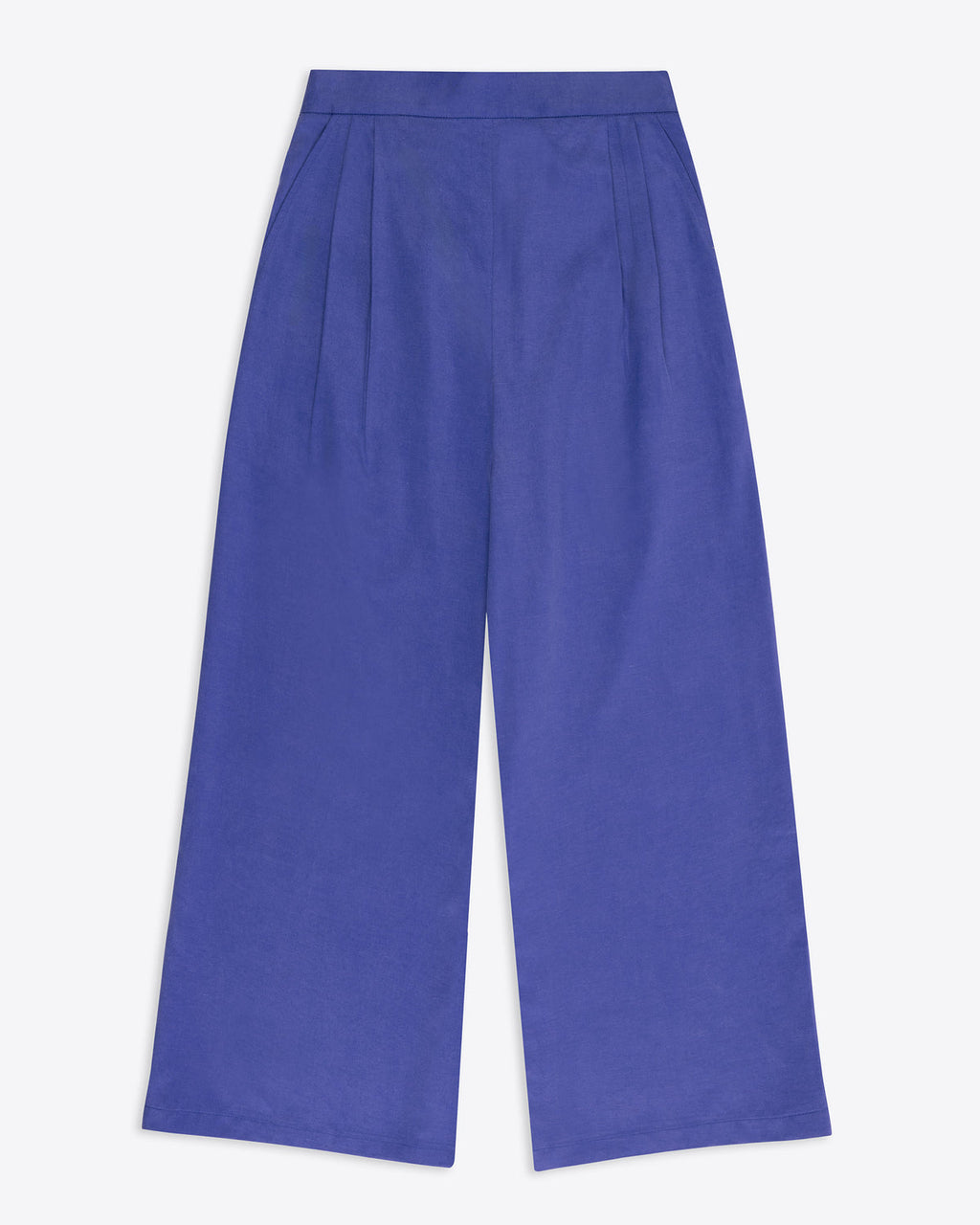 Cobalt  Lyocell Wide Trousers