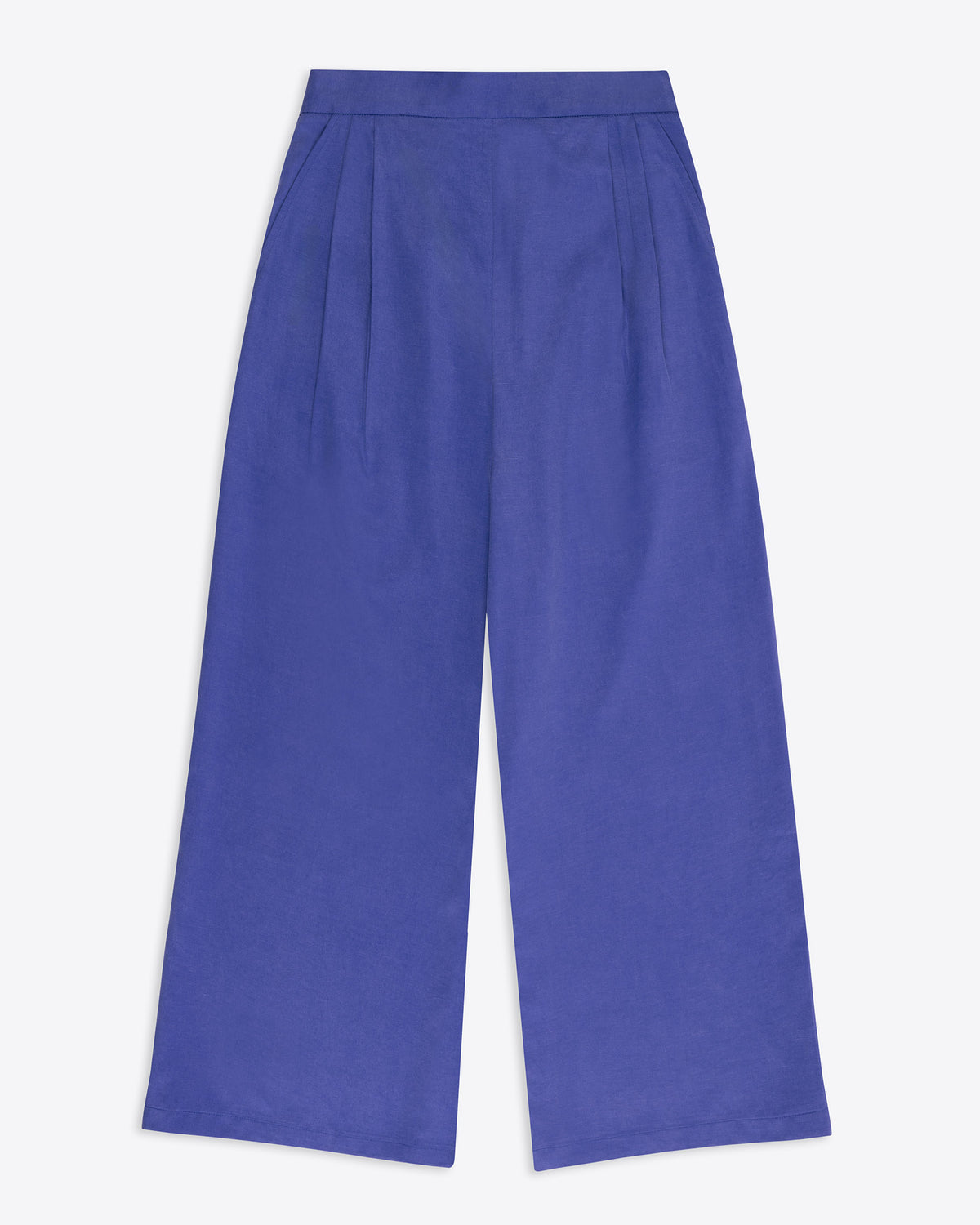 Cobalt  Lyocell Wide Trousers