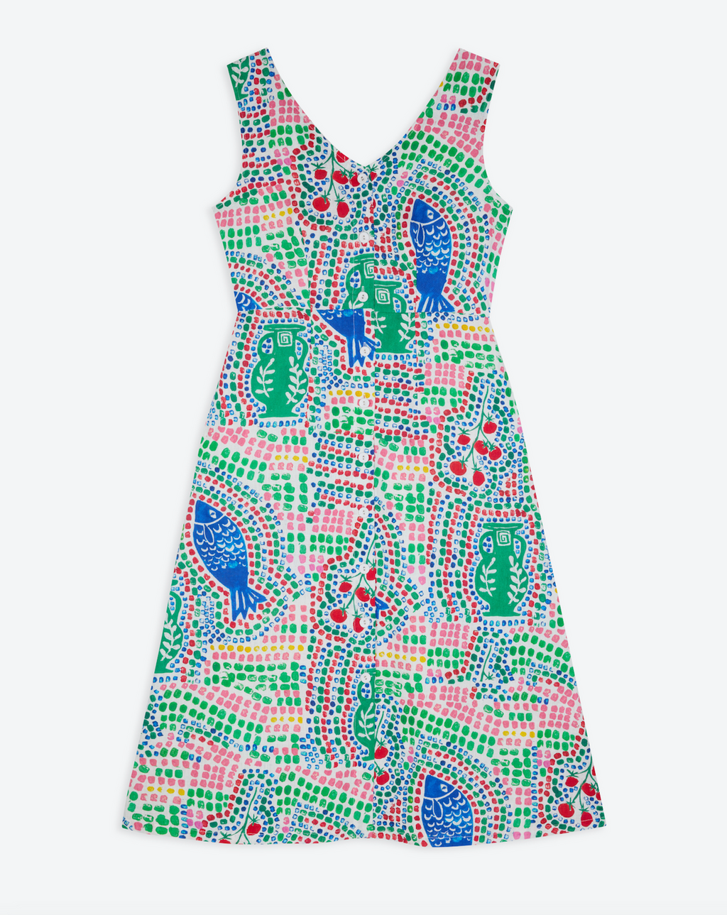 Mosaic Print Cut Out Dress