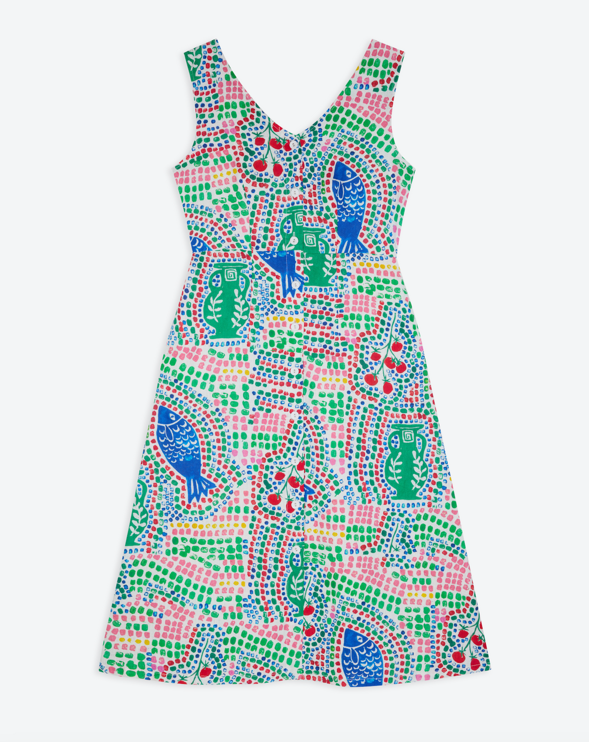 Mosaic Print Cut Out Dress