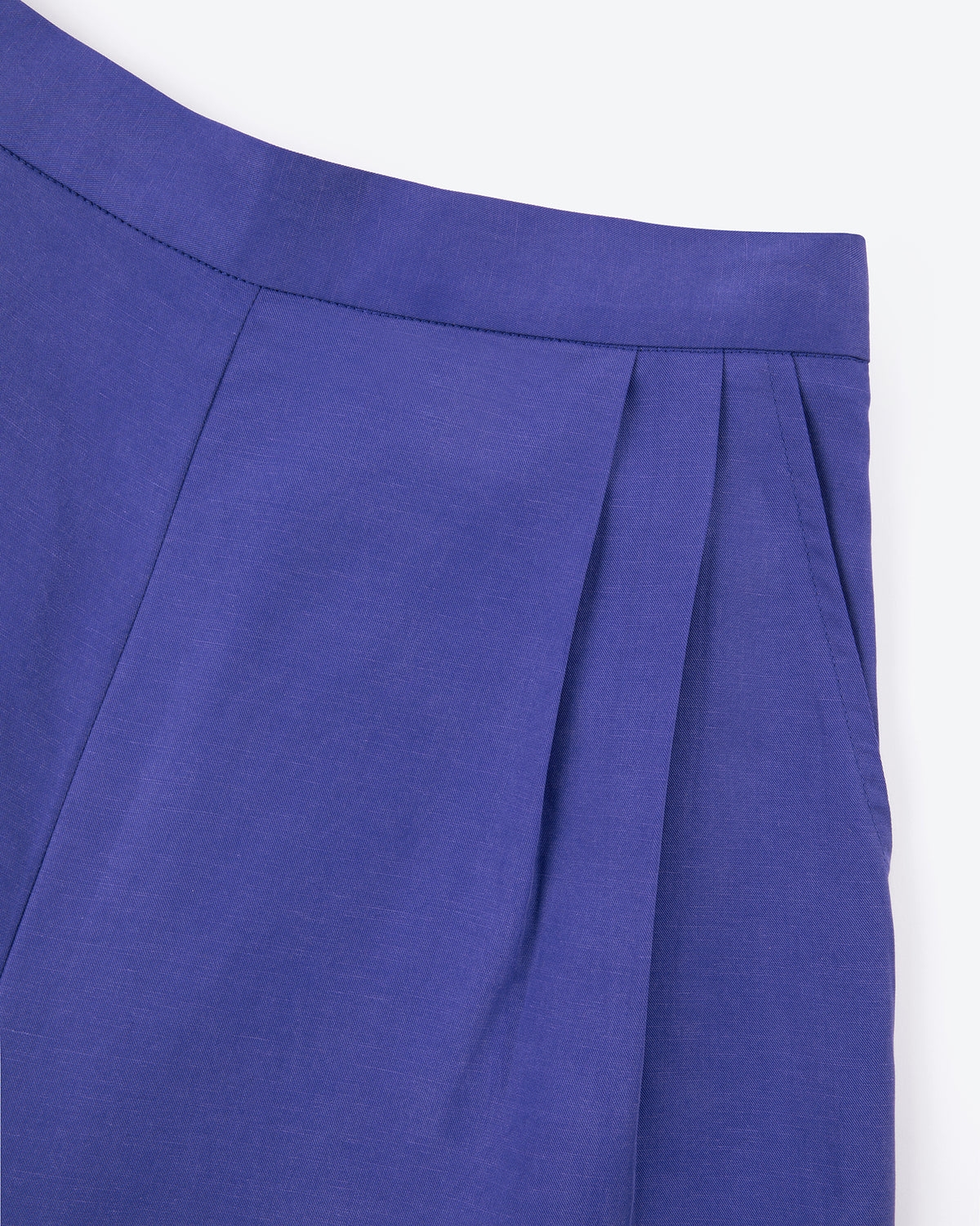 Cobalt  Lyocell Wide Trousers