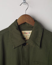 Overshirt with Hidden Buttons- Vine Green
