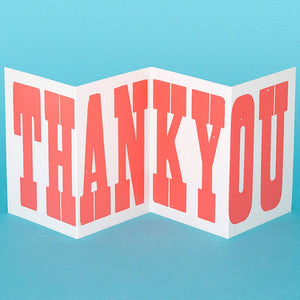 ‘Thank You’ wood type card