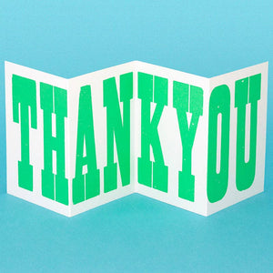 ‘Thank You’ wood type card