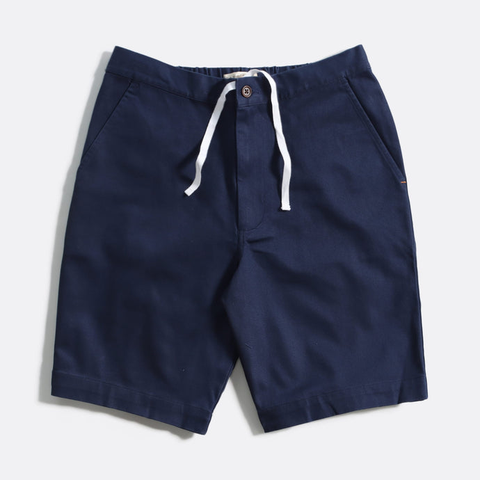 Navy Cotton Twill Drawstring Shorts - Last Chance (size 30)