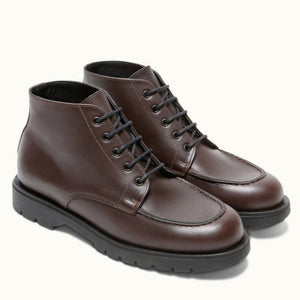 Mens Black Brown Lace Up Boot