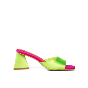 Lime Triangle Heel Sandal