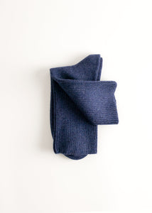 Smooth Knit Indigo Wool Socks (36-39)