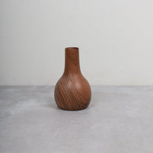 Large Walnut Wood Mini Vase
